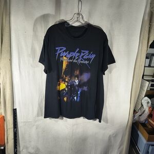 Prince Men's Size Large Black Graphic Purple Rain T-Shirt